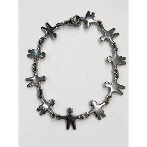 James Avery Paper Dolls Silver-tone Stainless Link Bracelet